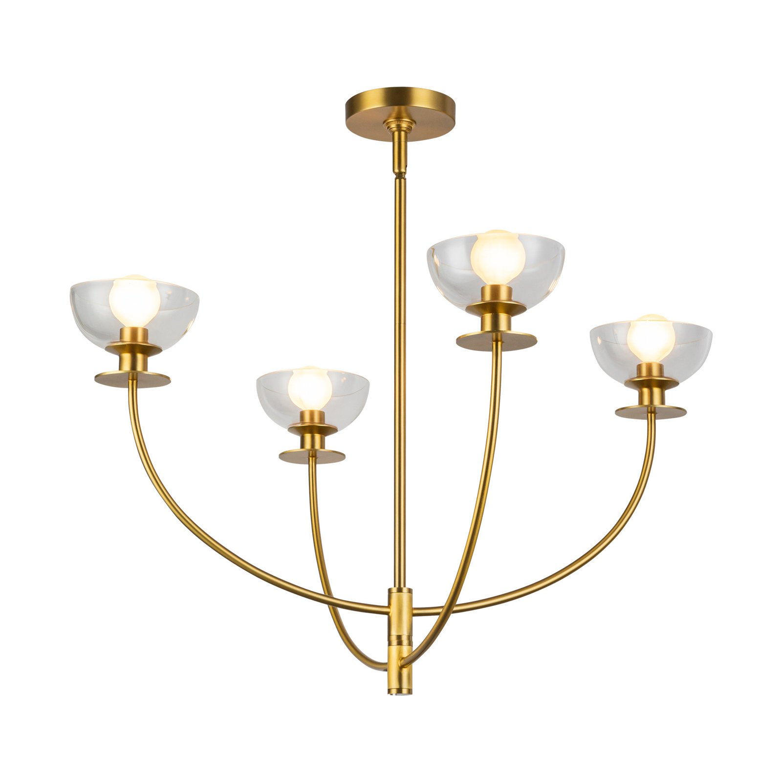 Blakehurst 4 - Light Metal Chandelier, Brushed Gold