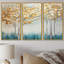 Serene Birch Trees Silver Autumn - ensemble d'art mural arbre bouleau-108318219-108318225