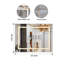 Miroir de salle de bain 32 x 24 pouces brillant argent brossé 3000-6000K à DEL avec lumières, miroir de meuble-lavabo mural à intensité variable et à intensité variable avec éclairage de salle de bain (uniquement pour les miroirs, pas les armoires