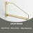 Folding Wall Mounted Clothes Hanger Rack Clothes Hook Solid Brass With Swing Arm Holder Clothing Hanging System ,Brushed Gold