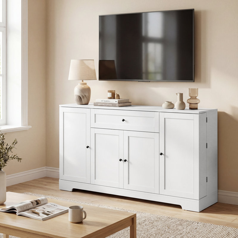 Buffet buffet, petit garde-manger avec porte, Blanc