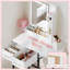 Petit meuble-lavabo pour petit espace: ensemble de table de maquillage compacte pour petite chambre à coucher - meuble-lavabo peu encombrant pour filles