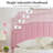 Twin Size Pink Velvet Platform Bed with Nailhead Trim Headboard, Upholstered Bed Frame No Box Spring Needed, Modern Blush Pink Bed for Bedroom-2101124066-2101124067