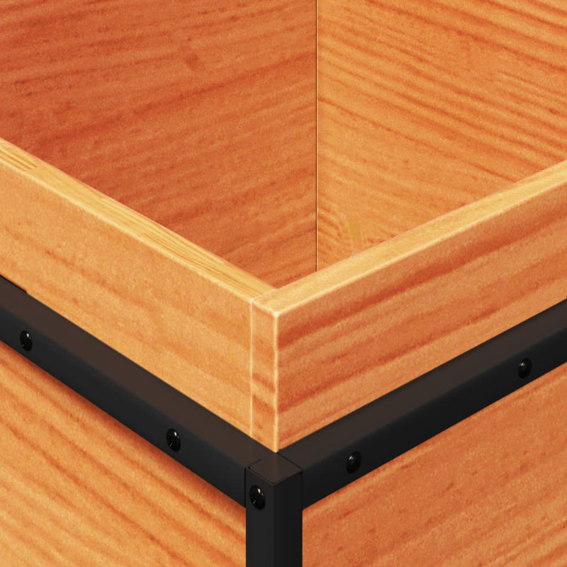 Planter Box,  Wax Brown, 50cm H x 40cm W x 40cm D
