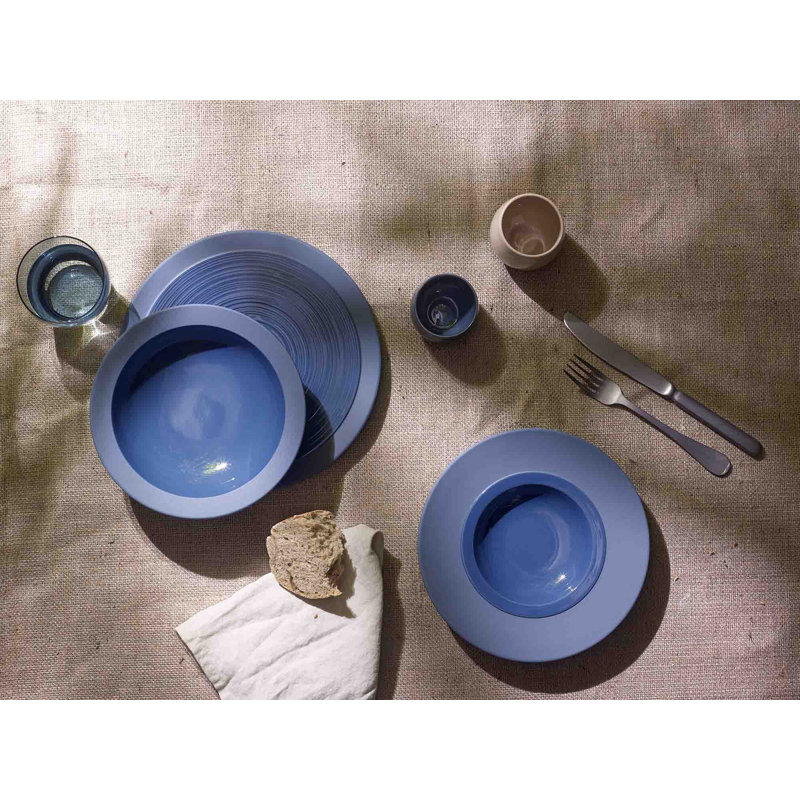 Bahia Stoneware Dinner Plate, Bluestone