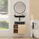 Bucharest 24'' Single Bathroom Vanity with Plastic Top with Mirror