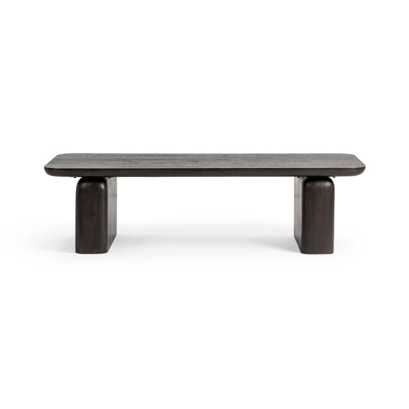Chloe Solid Wood Sled Coffee Table, Truffle Roast