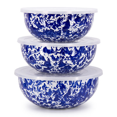 Swirl Enamelware Nested Mixing Bowl Set
