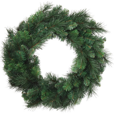 Ensemble de couronne de Noël à faire soi-même de 61 cm (24 pouces) avec décorations de houx à paillettes dorées, boîtes-cadeaux et boules