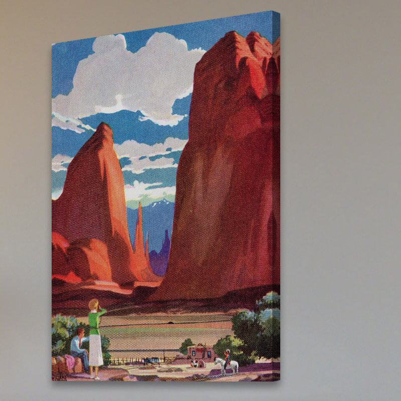 Red Rocks Multicolor Landscape Canvas Print