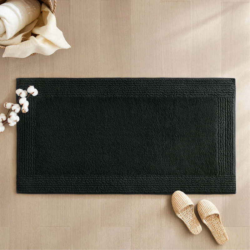 1 tapis de salle de bain réversible 100% coton 3000 g / m² touffeté 3000 g / m², Rectangle 2 pi x 3 pi 8 po