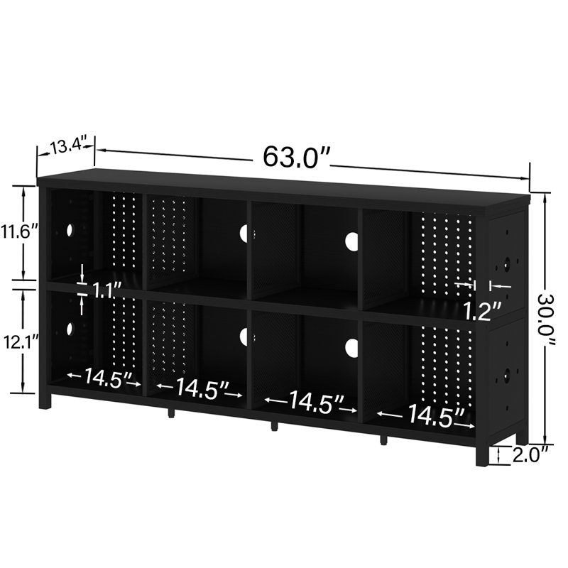 Bibliothèque standard H 30 "x l 63", Chêne noir