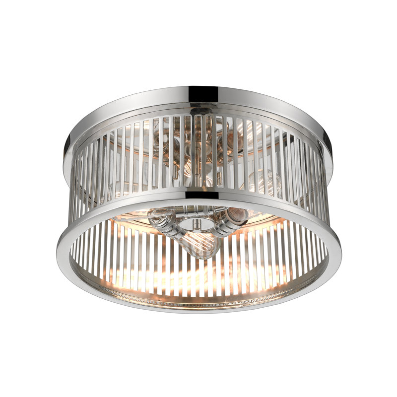 Beddingfield Flush Mount, Polished Nickel