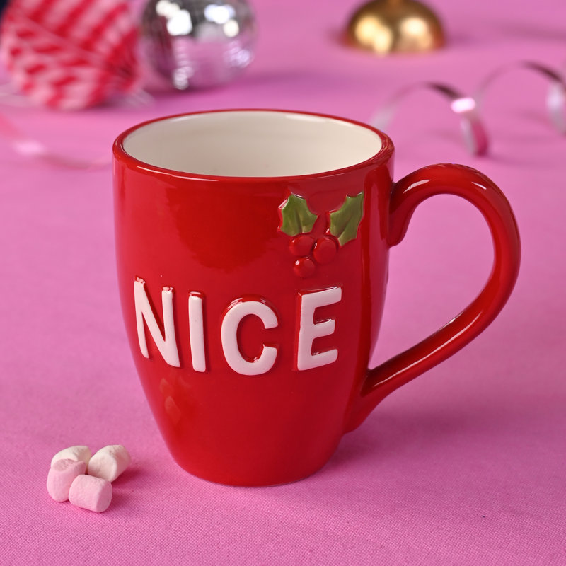 Red Ceramic Mug Nice