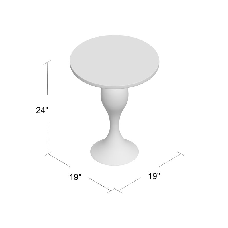Jardin Iron Top End Table, Matte Golden Brown