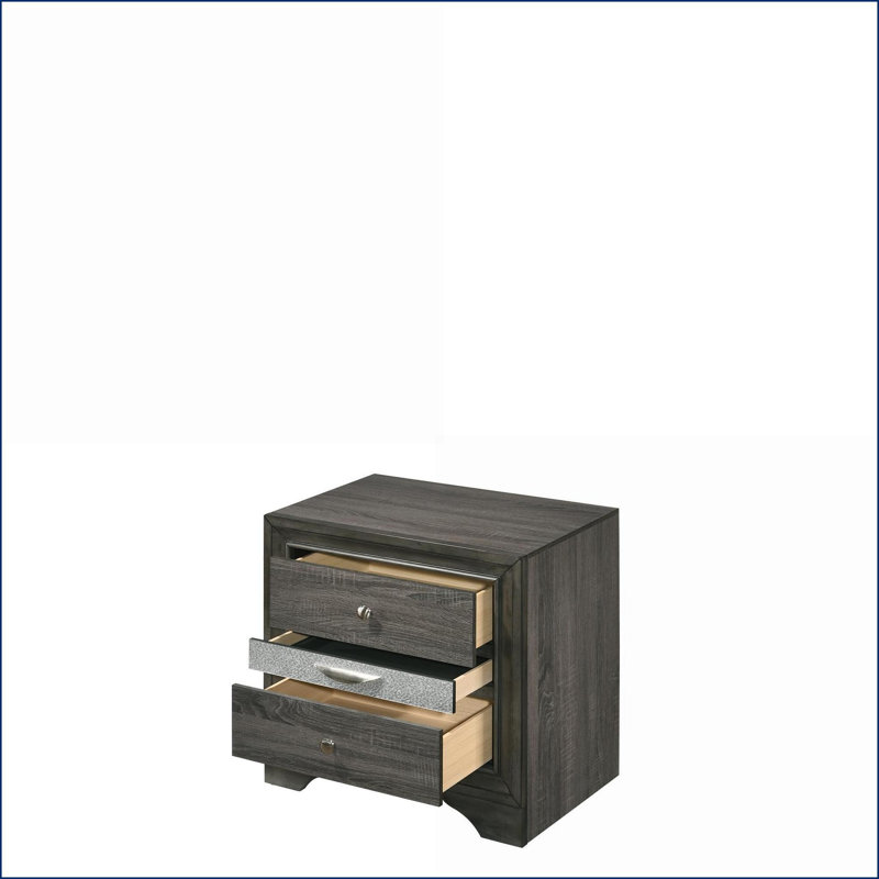Table de chevet avec rangement Naima, Gris