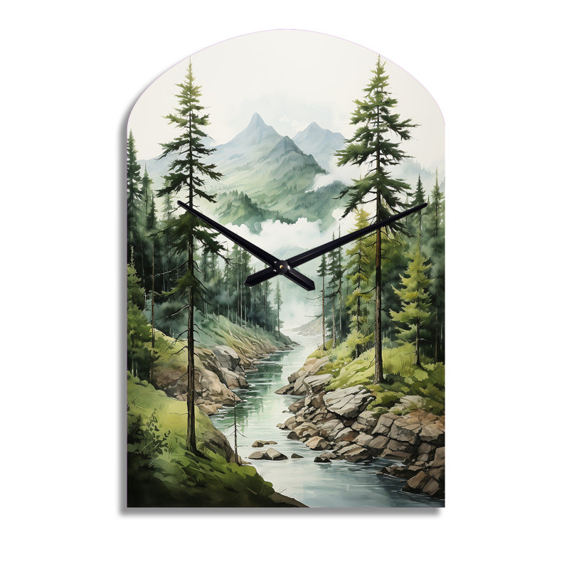 Horloge murale en pin vert, Moyenne