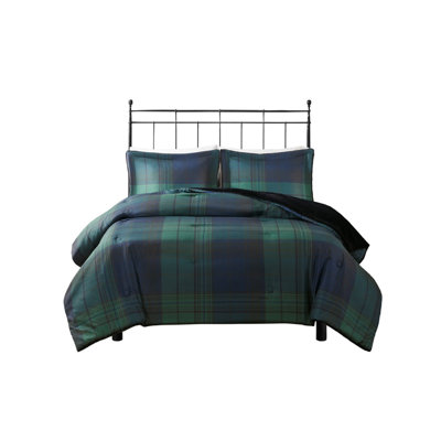 Warm Reversible Bedding Sets, Polyester King Plaid Faux Fur Home