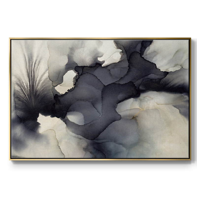 Sound & Color " Sound & Color ", 25" H x 37" W x 2" D, Gold Floater Framed Canvas