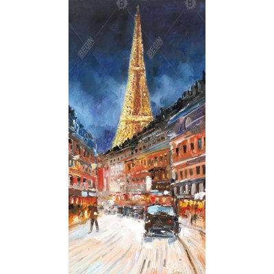 Illuminated paris - 15.75"x31.50" Desk mat