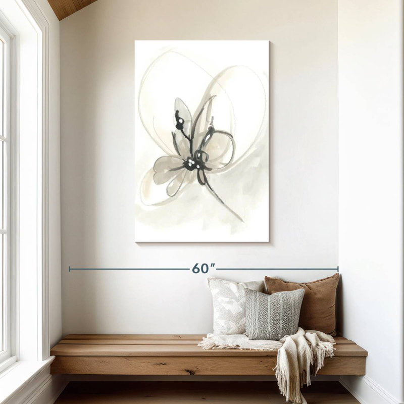 Avery Neutral Floral Gesture VI, 45" H x 30" W