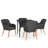 Jannely Square 4 - Person Dining Set-1005396079-974086999