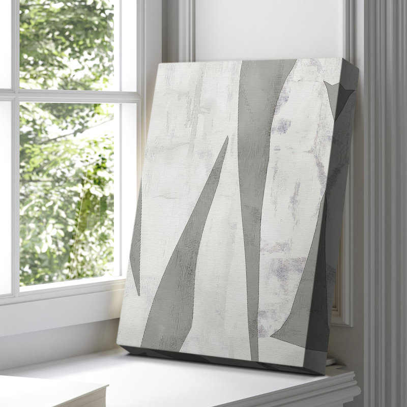 Toile tendue avec châssis abstrait IV - prêt à être accroché , H 60 po x l 40 po