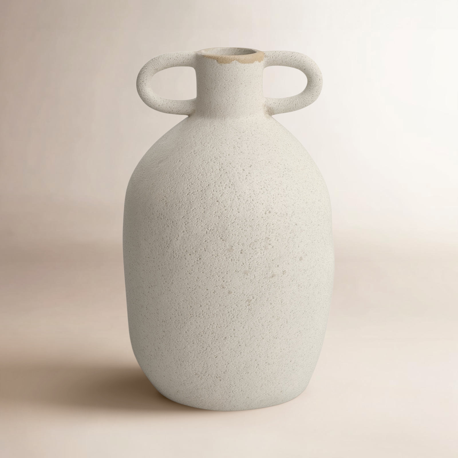 9.06'' Stoneware Table Vase, White