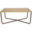 Table basse industrielle avec base à pieds croisés