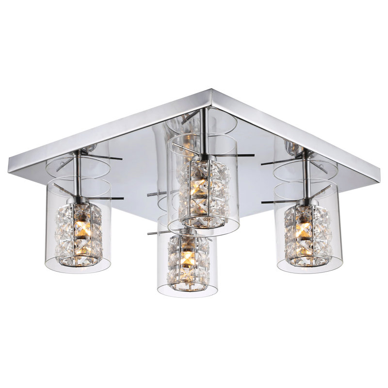 Plafonnier encastré en cristal 1 lumière Wandi Modern