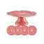 Cabbage Pink Cake Stand and 4 Plate Set