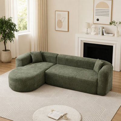 Modular Chenille Cloud Couch, No-Assembly Sectional Sofa