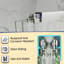 Porte de douche coulissante double en nickel brossé à installation double réversible de 55 à 60 po x H 72 po, structure en alliage d'aluminium, verre trempé de 1/4 po (6 mm) avec membrane antidéflagrante, installation facile