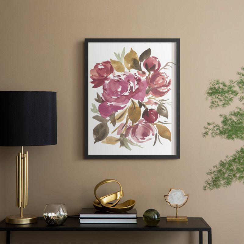 «Spring Fling Bouquet III», H 21 po x l 17 po, Noir