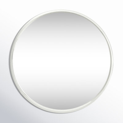 Vidal Stainless Steel Round Mirror