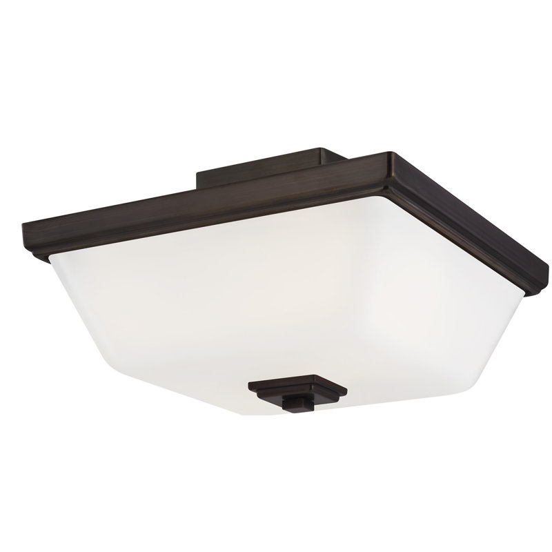 Plafonnier semi-encastré deux lumières Ellis Harper de Génération Lighting , Nickel brossé, Non
