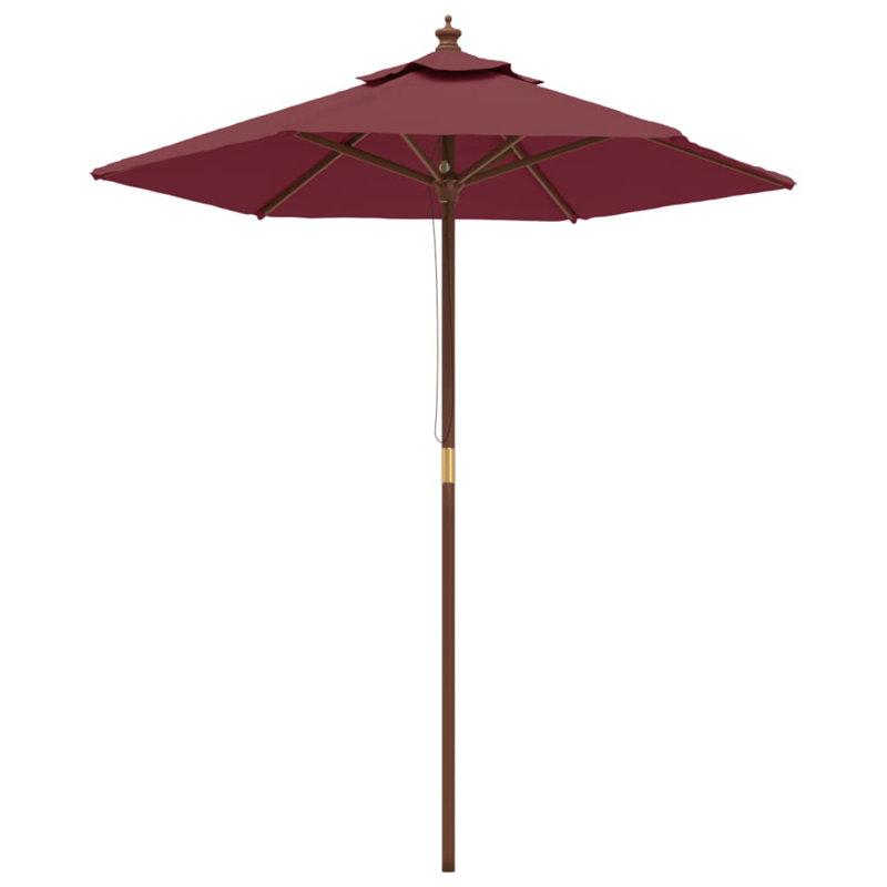 Aslyn Market Parasol, 231cm H x 196cm W x 196cm D, Bordeaux Red