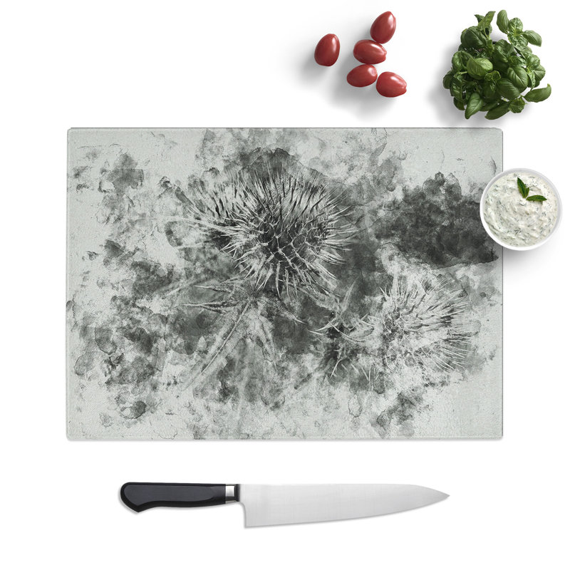 Thistle Flower Vol.5 Chopping Board, 20cm W x 28.5cm L