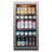 105 Cans Beverage Cooler 16.9 in. W Single Zone Refrigerator 2-Layer UV-Blocking Tempered Glass Door in Stainless Steel