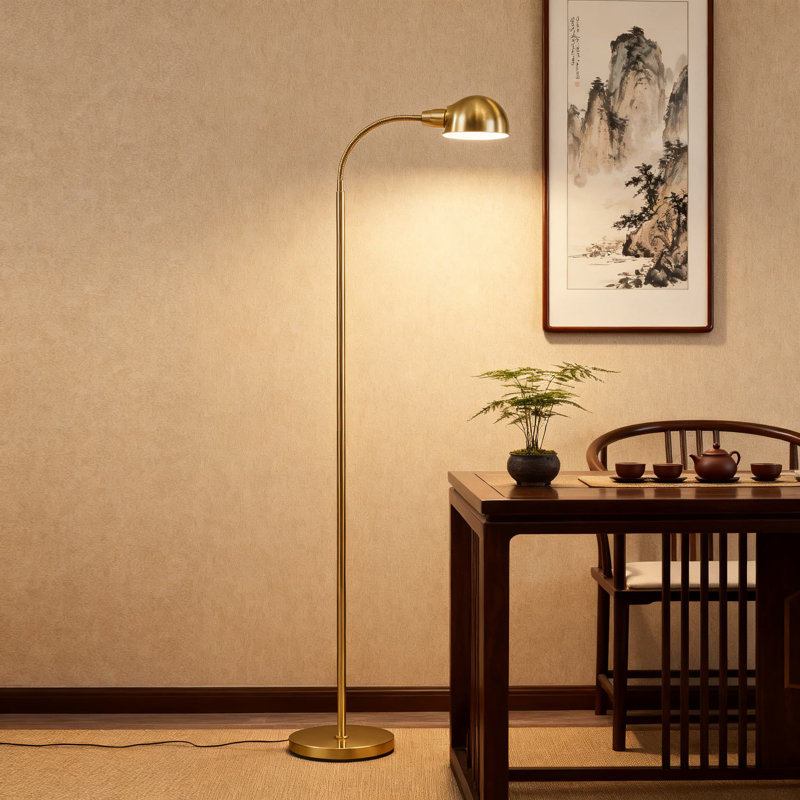 Lampe sur pied à DEL avec col-de-cygne réglable, lumière autoportante compatible avec la maison intelligente pour la lecture dans le salon, le bureau ou la chambre à coucher
