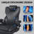 Executive Office Chair with Padded Flip-up Arms, 360° Swivel Free, Easy to Assemble, Black-1323285776