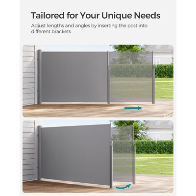17 Stories 9.6cm W x 9.6cm D Polyester Cover Retractable Freestanding Awning