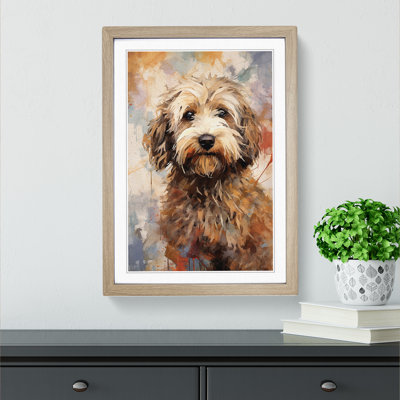 Labradoodle Gestural - Framed Print