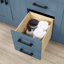 Meuble-lavabo autoportant à double cuve 60 po avec comptoir en pierre blanche et dosseret Bailey, noir mat-1573592312-1490491478-1490491467