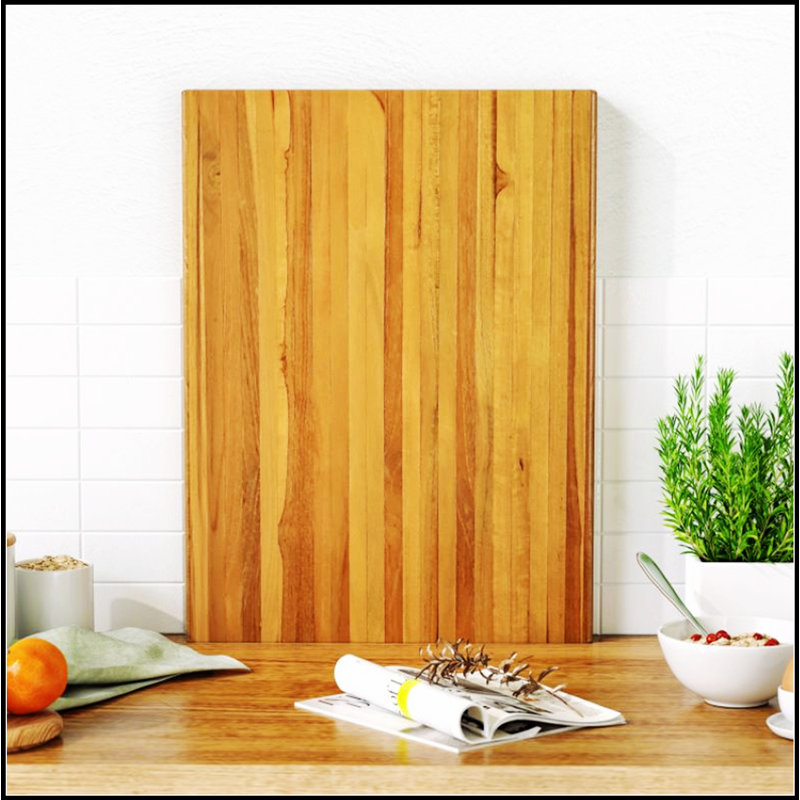 Ensemble de table de salle à manger en bois d'hévéa durable avec 6 chaises rembourrées, base à tréteaux rétro classique et décoration à pois exquis