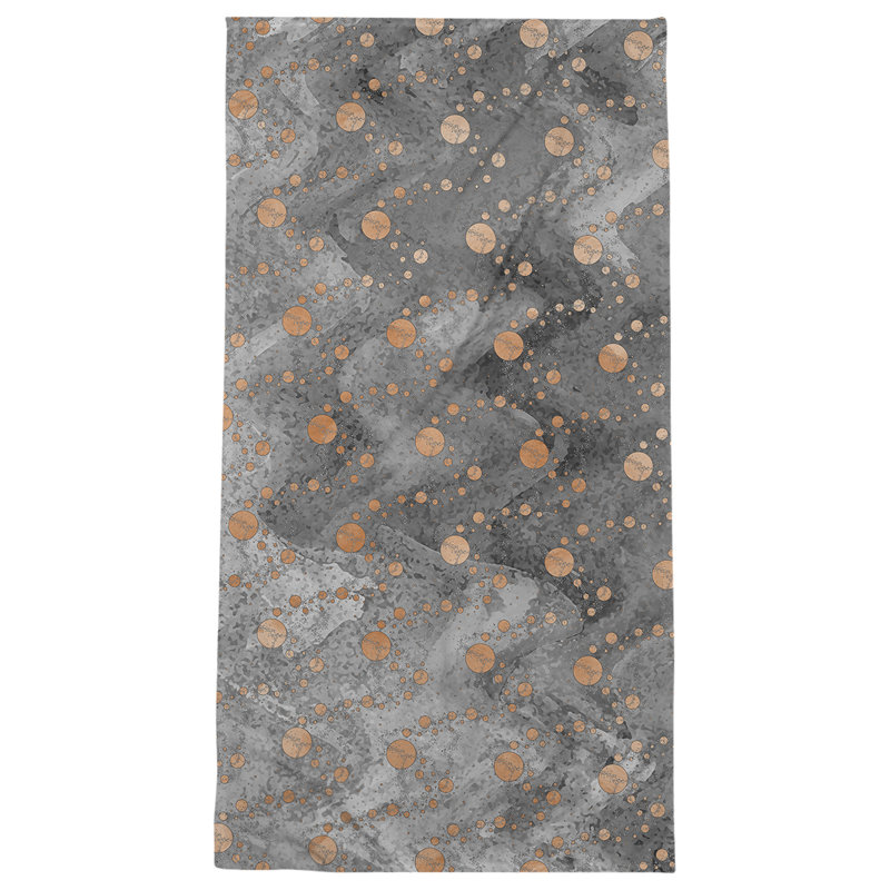 Katelyn Elizabeth Beach Towel, Orange/Black
