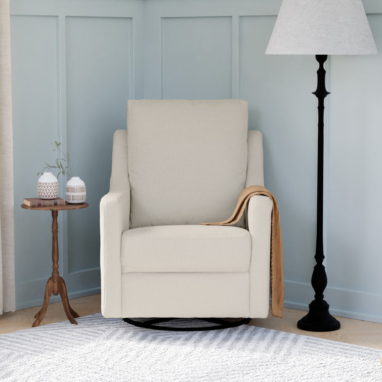 Rylan: Swivel Glider Recliner Chair with Unique Square Back