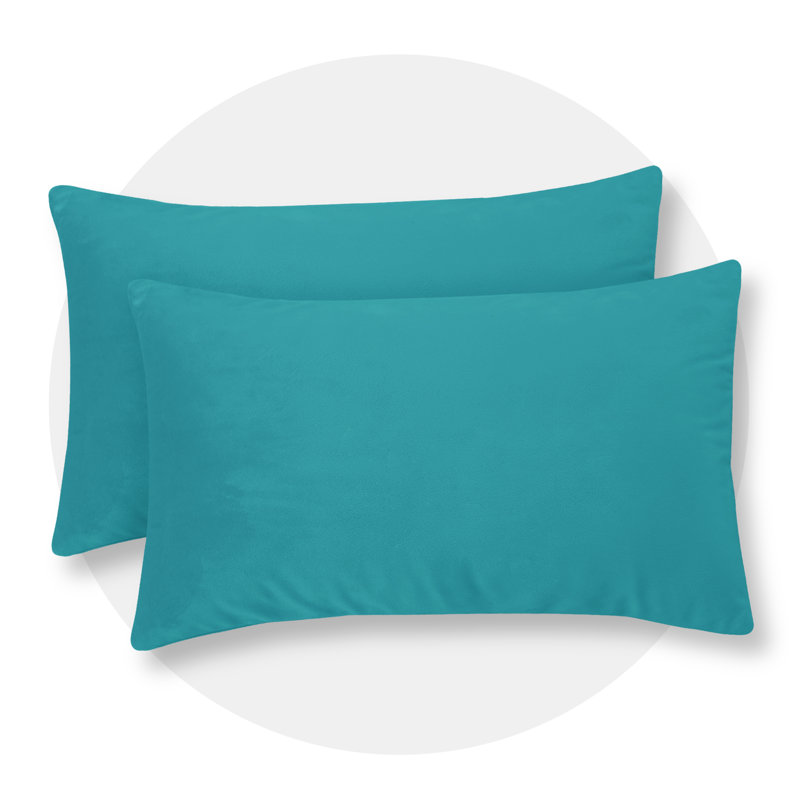 Rectangular Velvet Pillow Cover, Teal