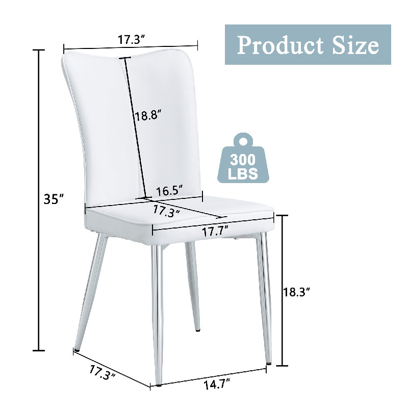 Lunna Tufted Upholstered Wing Back Parsons Chair, Silver, White