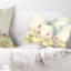 Coussin rouge et blanc à motif de coquelicots - imprimé floral
